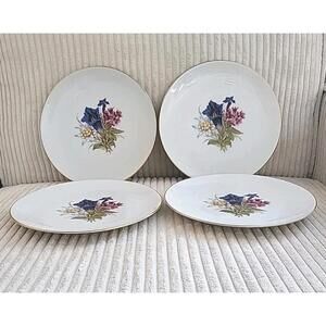 Vintage Bavaria Floral Luncheon Plates